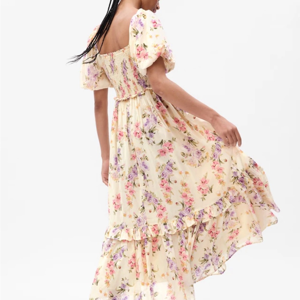 Gap × LoveShackFancy Floral Puff Sleeve Maxi Dress size large